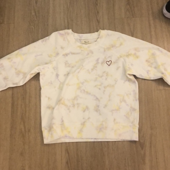 Madewell Tie Die Sweatshirt in Warm Violet NWOT - Picture 7 of 9